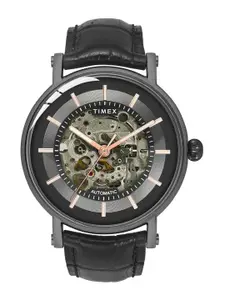 Timex Men Skeleton Dial Leather Straps Automatic Watch TWEG16720