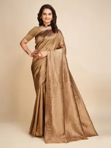Aldwych Gold-Toned Woven Design Silk Blend Designer Banarasi Saree