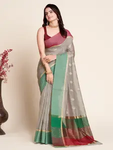 Aldwych Grey Woven Design Silk Blend Designer Banarasi Saree