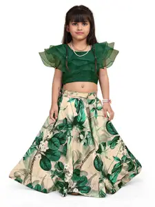BAESD Girls Printed Ready to Wear Lehenga & Blouse