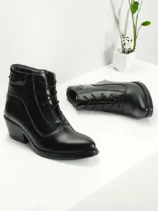 ELLE Women Block-Heeled Winter Boots