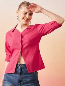 Marie Claire Women Red Opaque Casual Shirt