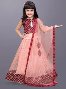 BAESD Girls Embroidered Ready to Wear Lehenga & Blouse With Dupatta