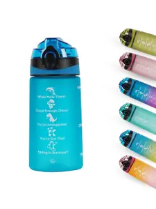 Solara Motivational Sipper Water Bottle, Blue Boss - 500ML