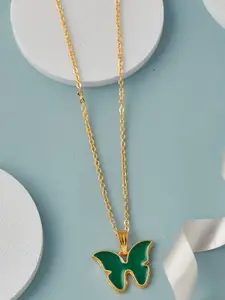 DressBerry Gold-Plated Butterfly Necklace