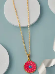 DressBerry Gold-Plated Floral Necklace