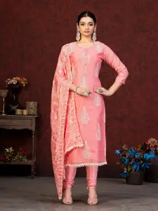 MANVAA Floral Embroidered Unstitched Dress Material