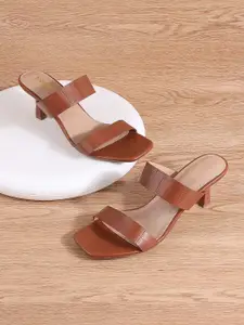 Mochi Open Toe Kitten Heels