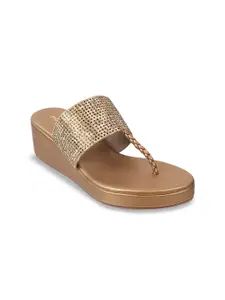 Mochi Embellished Open Toe Wedge Heels