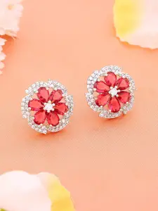 Estele Floral Studs Brass Earrings