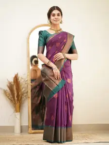 KALINI Ethnic Motif Woven Design Zari Banarasi Saree