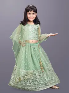 BAESD Girls Embroidered Ready To Wear Lehenga & Blouse With Dupatta