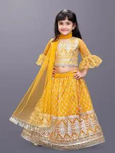 BAESD Girls Embroidered Ready To Wear Lehenga & Blouse With Dupatta