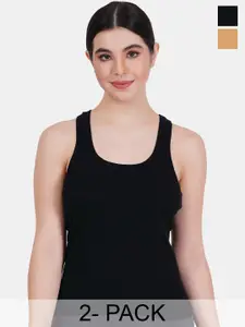 Reveira Pack of 2 Non Padded T-back Stretchable Camisoles