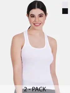 Reveira Pack of 2 Non Padded Sleeveless Stretchable Camisoles