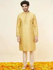 Manyavar Woven Design Kurta with Pyjamas