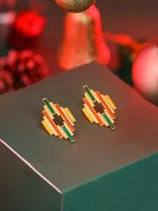 Kicky And Perky Multicoloured Geometric Studs Earrings