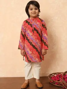 Readiprint Boys Printed Pure Cotton Straight Kurta With Pyjamas