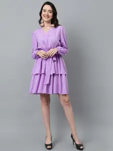 Kotty Multicoloured Satin Fit & Flare Dress