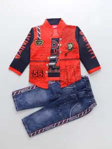 BAESD Boys Printed Shirt With Trousers