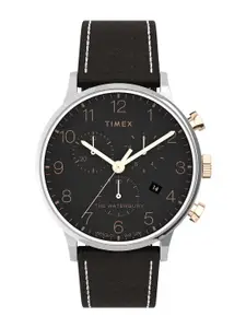 Timex Men Printed Dial & Leather Straps Analogue Watch TW2T71500UJ