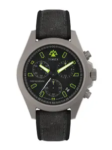 Timex Men Printed Dial & Textured Straps Analogue Chronograph Watch TW2V96300X6