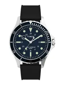 Timex Men Blue Printed Dial & Bracelet Style Straps Analogue Watch TW2U55700UJ