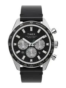 Timex Men Embellished Dial & Leather Straps Analogue Watch TW2V42500UJ