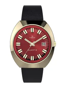 Timex Men Leather Straps Analogue Watch TW2V25400U9