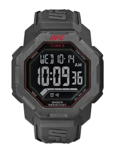 Timex Men Asymmetric Dial & Textured Straps Digital Watch TW2V88100X6