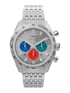 Timex Men Printed Dial & Stainless Steel Straps Analogue Multi Function Watch TW2V42400UJ