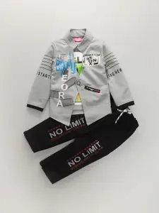 BAESD Boys Typography Printed Shirt with Trousers