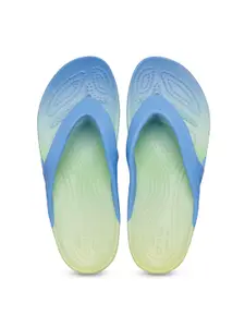 Crocs Women Blue & Green Croslite Thong Flip-Flops