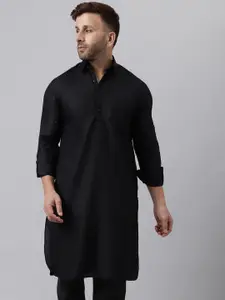 hangup plus Pathani Shirt Collar Cotton Kurta