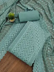 Panzora Floral Embroidered Sequined Unstitched Dress Material