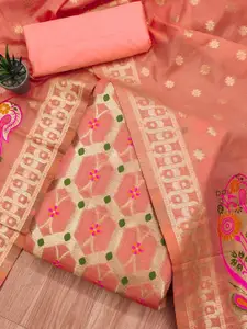 Panzora Geometric Woven Design Unstitched Dress Material