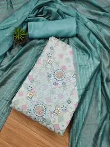 Panzora Embellished Unstitched Dress Material