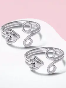 Taraash Set Of 2 925 Sterling Silver Chandi Bichiya Toe Ring