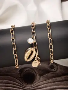 Scintillare By Sukkhi Set Of 3 Gold-Plated Multistrand Bracelets
