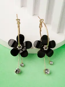 Scintillare By Sukkhi Gold-Plated Floral Drop Earrings