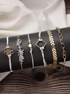 Scintillare By Sukkhi Set of 6 Gold Plated Bracelet