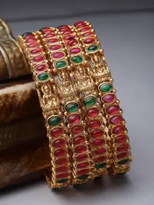 Sukkhi Set Of 4 Gold-Plated Bangles