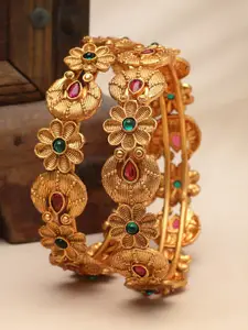 Sukkhi Set Of 2 Gold-Plated Bangle