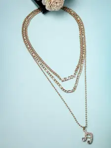 Scintillare By Sukkhi Gold-Toned Gold-Plated Layered Necklace
