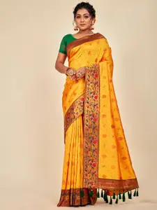 MAHALASA Embellished Embroidered Silk Cotton Designer Saree