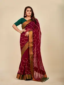 MAHALASA Embellished Embroidered Art Silk Designer Saree