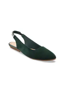 Shoetopia Women Green Ballerinas Flats
