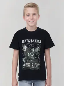 Gini and Jony Boys Graphic Printed Cotton T-shirt