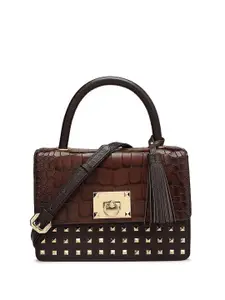 Da Milano Embellished Zip Detail Leather Handbags