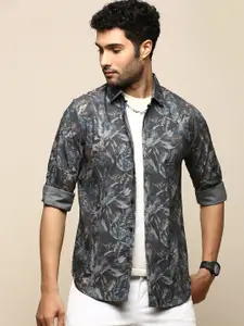 INVICTUS Floral Printed Club Slim Fit Cotton Casual Shirt